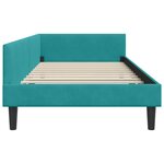 vidaXL Cadre de lit d'angle avec tête de lit Turquoise 80 cm x 200 cm