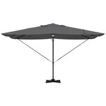 vidaXL Parasol Roma à Bras Déporté Anthracite et noir