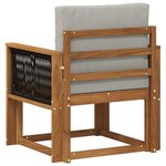 vidaXL Sofa de milieu extérieur Bois d'Acacia Massif Naturel
