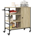 vidaXL Chariot de cuisine chêne sonoma bois d'ingénierie