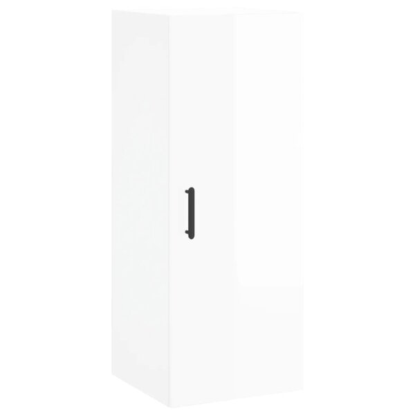 vidaXL Armoire murale blanc brillant 34 5x34x90 cm