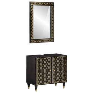 vidaXL Ensemble de meubles salle de bain 2 Pièces bois de manguier massif