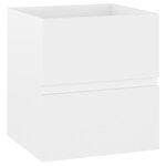 vidaXL Armoire d'évier avec lavabo intégré Blanc Aggloméré