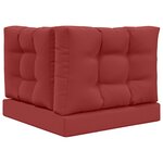 vidaXL Coussin de canapé d'extérieur 3 Pièces Bordeaux Polyester