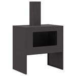 Feu de camp vidaXL avec cheminée Noir 60x40x96 cm Acier