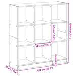 vidaXL Bibliothèque chêne sonoma 102x32x108 cm bois d'ingénierie