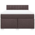 vidaXL Sommier à lattes de lit avec matelas Marron foncé 140x200 cm