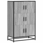 vidaXL Buffet haut sonoma gris 68x35x106 5 cm bois ingénierie et métal
