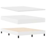 vidaXL Cadre de lit avec matelas Blanc 160 x 200 cm Faux cuir