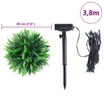 vidaXL Boules de buis artificielles avec lumières LED 2 Pièces vert 20 cm