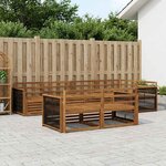 vidaXL Ensemble de canapés d'extérieur 7 pc Naturel