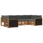 vidaXL Ensemble de canapés d'extérieur 6 pc Naturel et Anthracite