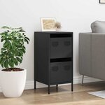 vidaXL Buffet noir 35x39x73 5 cm acier laminé à froid