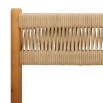 vidaXL Chaises de bistrot lot de 2 beige bois d'acacia et corde