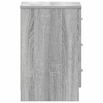 vidaXL Table de chevet Sonoma gris 38x35x56 cm Bois d'ingénierie