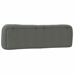 vidaXL Coussin de tête de lit Hvar gris foncé 193 cm tissu
