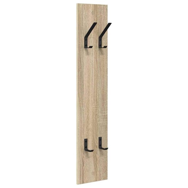 vidaXL Porte-manteau mural Chêne sonoma 20 x 1.5 x 100 cm