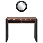 vidaXL Coiffeuse avec miroir multicolore 100x50x75 cm en bois récupéré