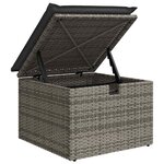 vidaXL Salon de jardin avec coussins 7 Pièces gris résine tressée