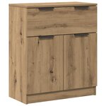vidaXL Buffet chêne artisanal 60x30x70 cm bois d'ingénierie