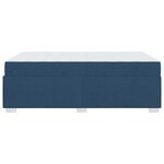 vidaXL Cadre de lit avec matelas Bleu 120 x 190 cm tissu