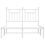 vidaXL Cadre de lit métal sans matelas et tête de lit blanc 120x200 cm