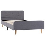 vidaXL Cadre de lit Gris clair Tissu 100 x 200 cm