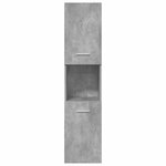 vidaXL Ensemble de meubles de salle de bain 4 Pièces gris béton