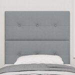 vidaXL Tête de Lit LED avec des lumières à LED Gris clair 100 cm tissu