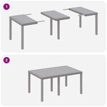 vidaXL Ensemble de Salle à Manger de Jardin 7 Pièces Gris Clair Poly Rattan