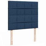 vidaXL Cadre de lit ottoman avec matelas bleu 120x190 cm tissu