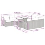 vidaXL Ensemble de canapés de jardin 11 Pièces et coussins rotin acacia