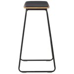 vidaXL Tabourets de bar lot de 2 noir similicuir