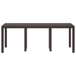 vidaXL Table de jardin pour repas Marron 200 x 100 x 73 cm polyrotin