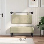 vidaXL Tête de lit suspendue Avec lumière LED Crème Simili cuir