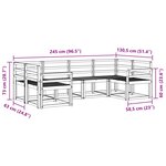 vidaXL Ensemble de canapés d'extérieur 6 pc Naturel