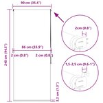 vidaXL Store enrouleur de douche 90x240 cm largeur du tissu 86 cm