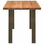 vidaXL Table à manger marron clair bois de chêne massif rectangulaire