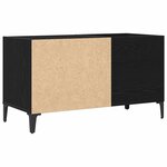 vidaXL Meuble à vinyles Chêne noir 84.5 x 38 x 48 cm Bois d'ingénierie
