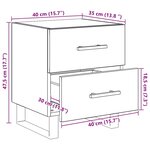 vidaXL Armoires de chevet 2 Pièces Chêne noir 40 x 35 x 47.5 cm