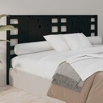 vidaXL Tête de lit Noir 146x4x100 cm Bois massif de pin