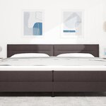 vidaXL Tête de Lit Design Lignes Marron Foncé 100 cm Tissu