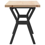 vidaXL Table basse cadre en Y 110x40x45 5 cm bois de pin massif acier