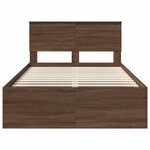 vidaXL Cadre de lit Chêne brun 120 x 200 cm Pin massif