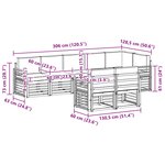vidaXL Ensemble de canapés d'extérieur 8 pc Naturel et Beige Polyester
