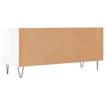 vidaXL Meuble TV blanc brillant 100x34 5x44 5 cm bois d'ingénierie