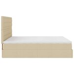 VidaXL Cadre de lit ottoman avec matelas crème 160x200 cm tissu