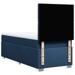 vidaXL Sommier à lattes de lit avec matelas Bleu 80x200 cm Tissu