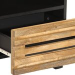 vidaXL Table de chevet 40x34x46 cm bois de manguier massif brut