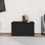vidaXL Banc de Rangement Chêne noir 82 x 42 x 45 cm Bois d'ingénierie